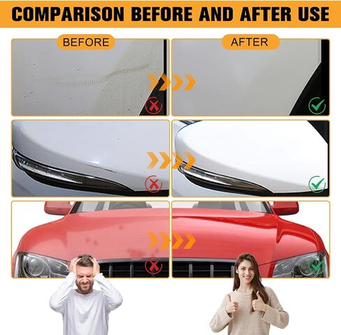 مزيل خدش 2pcs للمركبات ، وإزالة خدش السيارة المطورة ، ومزيل خدش السيارة للخدوش العميقة ، ومزيل الخدش للسيارات سريعة المفعول ، مجموعة إصلاح خدش طلاء السيارة مع إسفنجتين in Saudi Arabia