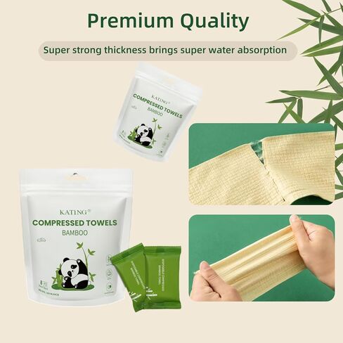 قماش غسيل للسفر، 28 قطعة من قماش الغسيل للسفر، أقراص المناشف المضغوطة المحمولة، منشفة وجه فائقة الامتصاص مثالية للتخييم في الهواء الطلق والمشي لمسافات طويلة وصالونات التجميل in Kuwait