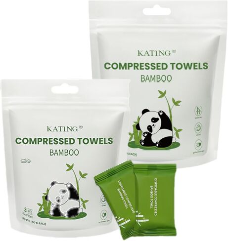 قماش غسيل للسفر، 28 قطعة من قماش الغسيل للسفر، أقراص المناشف المضغوطة المحمولة، منشفة وجه فائقة الامتصاص مثالية للتخييم في الهواء الطلق والمشي لمسافات طويلة وصالونات التجميل in Kuwait