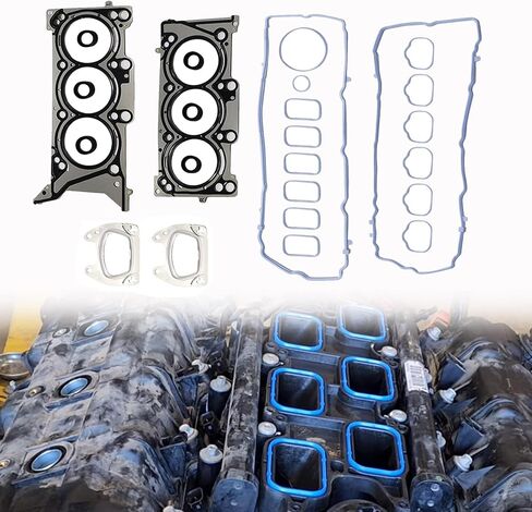 GXARTS HGS1184 محرك مجموعة أسطوانة رأس الأسطوانة مجموعة متوافقة مع Jeep Chrysler Grand Cherokee Dodge Ram Durango 3.6L 2017 2018 2018 2020 2021 2022 68297850AC in Saudi Arabia