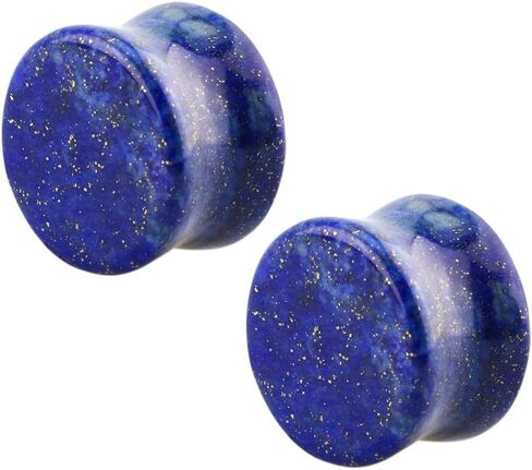 Pierced Owl - Lapis Lazuli Stone Double Flared Saddle Fit Plugs, Sold as a Pair in Saudi Arabia