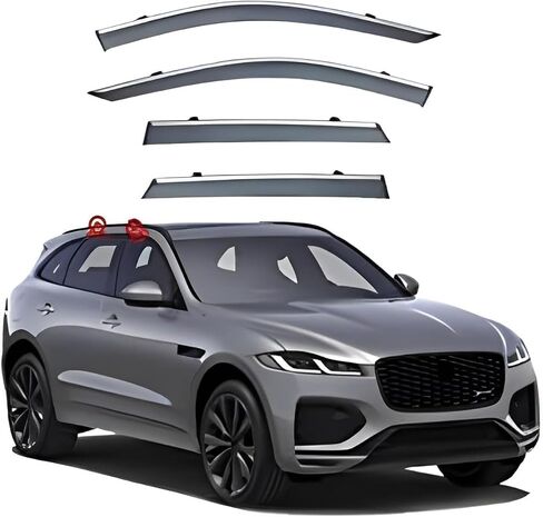 Car Wind deflectors Car Wind Deflectors for F-PACE 2016 2017 2018 2019 2020 2021 2022, Deflector Shield Side Window Sun Rain Guards Visor Stick-on Fitment in Saudi Arabia