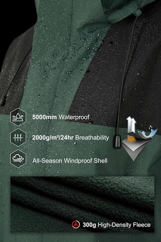 Orolay Women's Hooded Winter Ski Jacket 3 in 1 Waterproof Warm Coat Fleece Mountain Hiking Windbreaker in Saudi Arabia