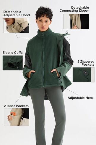 Orolay Women's Hooded Winter Ski Jacket 3 in 1 Waterproof Warm Coat Fleece Mountain Hiking Windbreaker in Saudi Arabia
