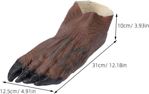 Happyyami Halloween Wolf Foot Cover Wolf Gloves Werewolf Shoe Covers Halloween Costume Accessory 1 Pair in Saudi Arabia