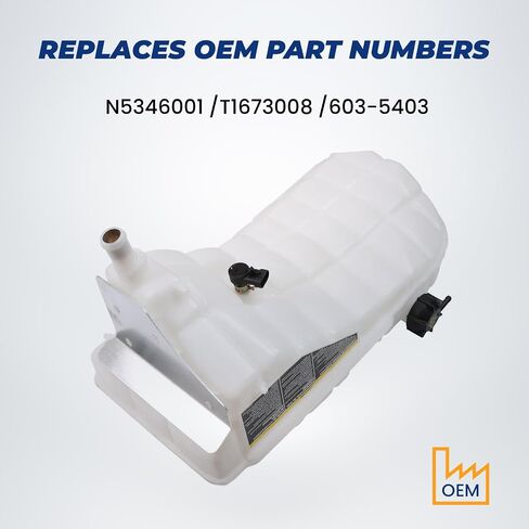 TORQUE Coolant Tank Reservoir w/Cap & Sensor Compatible with 2008-2017 Kenworth and Peterbilt Trucks T660 T800 W900 T880 335 337 365 386 389 Replaces 603-5403, 6035403, N5346001 (TR599-KCT) in Saudi Arabia