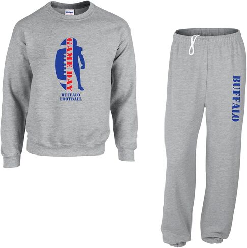 Game Day Custom Football Fan Buffalo Sweatpant Sweatshirt Set in Saudi Arabia