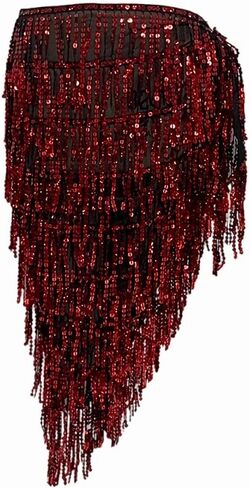 بدلة تدريب على تنورة الرقص اللاتينية النسائية مثيرة تراجع شرابة التنورة المحترفة وشاح الرقص الورك in Kuwait