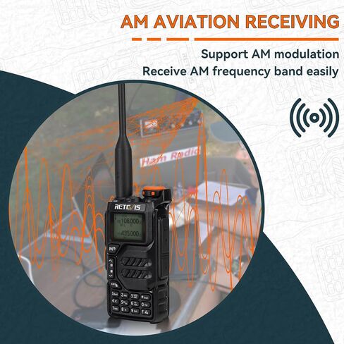Retevis RA89 Ham Radio Handheld, 10W Dual Band Two Way Radio, Support Chirp, 2500mAh USB-C Charging, IP68 Waterproof, Portable Dual Band Radio with One Key Frequency Match(2 Pack) in Saudi Arabia