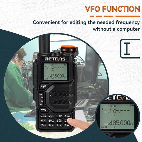 Retevis RA89 Ham Radio Handheld, 10W Dual Band Two Way Radio, Support Chirp, 2500mAh USB-C Charging, IP68 Waterproof, Portable Dual Band Radio with One Key Frequency Match(2 Pack) in Saudi Arabia