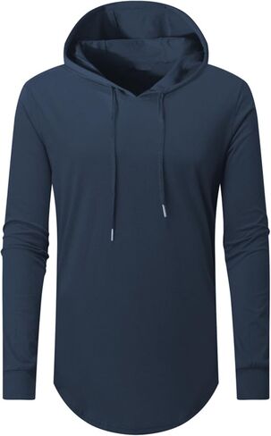 Aiyino Men's S-5X Long Sleeve Fashion Athletic Hoodies Sport Sweatshirt Hip Hop Pullover in Saudi Arabia