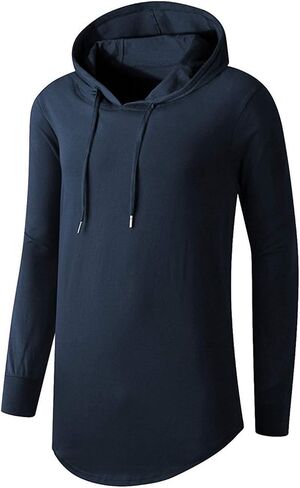 Aiyino Men's S-5X Long Sleeve Fashion Athletic Hoodies Sport Sweatshirt Hip Hop Pullover in Saudi Arabia