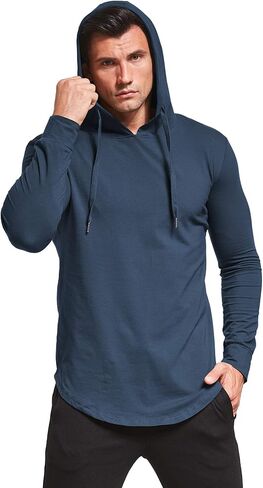 Aiyino Men's S-5X Long Sleeve Fashion Athletic Hoodies Sport Sweatshirt Hip Hop Pullover in Saudi Arabia
