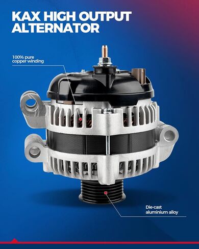 KAX New Alternator,110Amp Automotive Alternator fit for 2001-2004 Santa Fe, 1999-2004 Sonata 2.5L, 2001-2004 Optima 2.5L, 2003-2004 Tiburon 2.7L, 2001-2004 Magentis 2.5L,Replace OEM 11020 11015 in Saudi Arabia