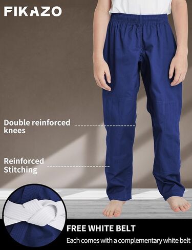 Kids BJJ GI | برازيلي jiu jitsu موحد للأطفال بانت دائمة وسترة مع حزام مجاني in Kuwait