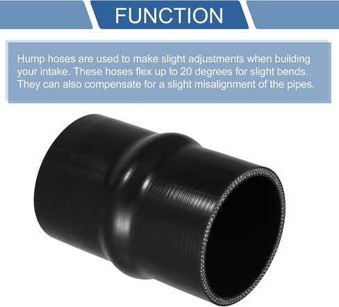 X AUTOHAUX 1 Pcs 80mm/3.15" 127mm/5.00" Length Black Car Silicone Hose Hump Hose Coolant Hose Universal in Saudi Arabia