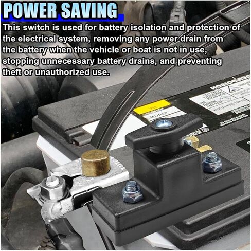 Car Battery Disconnect Isolator Switch, 12V/24V Heavy-Duty Power Cut Off Switch Auto Battery Terminal Anti-Leakage Switches, Universal Battery Kill Switch for Car, RV, Boat, ATV, Marine (1PC) in Saudi Arabia