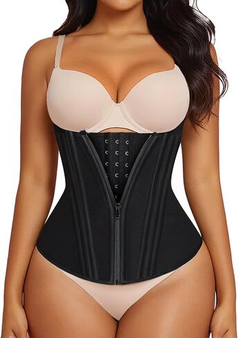 مدرب الخصر Shaperx للنساء السيطرة على التمرين الخصر Cincher Corset Hourglass Body Shaper Shipper and Hooks in Kuwait