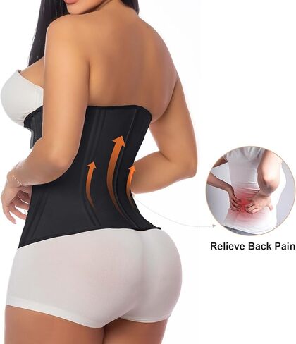 مدرب الخصر Shaperx للنساء السيطرة على التمرين الخصر Cincher Corset Hourglass Body Shaper Shipper and Hooks in Kuwait
