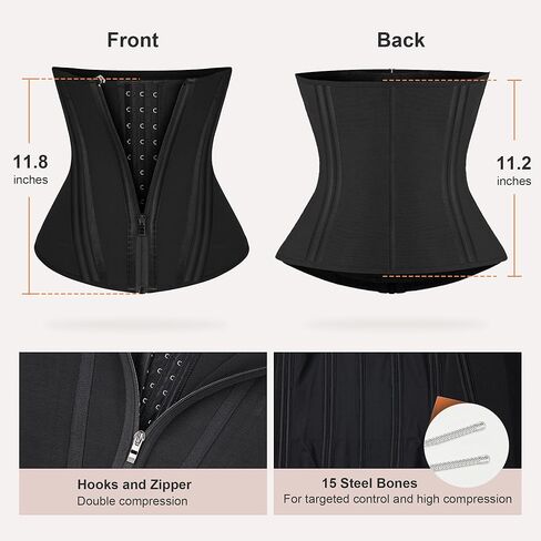 مدرب الخصر Shaperx للنساء السيطرة على التمرين الخصر Cincher Corset Hourglass Body Shaper Shipper and Hooks in Kuwait