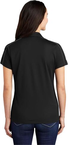SPORT-TEK Women's Micropique Sport-Wick Piped Polo | Ladies Short Sleeve Collared Shirt, Athletic Fit Top for Work & Golf in Saudi Arabia