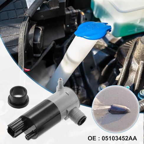 ACROPIX Windshield Washer Motor Pump with Grommet for Chrysler 300 - Pack of 1 Black in Saudi Arabia