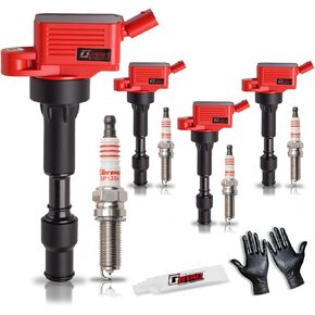 4pcs تم ترقية حزمة ملف الإشعال وتوصيل شرارة Iridium متوافق مع 2016-2021 Hyundai Elantra Kona Sonata Hybrid V-Eloster Kia Forte Optima Hybrid Soul 2.0L L4 يحل محل UF816 93175 in Kuwait