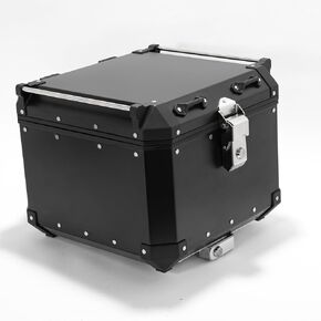 Aluminum 50L Top Case for Suzuki DL650 V-Strom/XT 2017-2020, Trunk Bag Luggage Tail Box with Mounting Bracket and Security Locks, Silver in Kuwait
