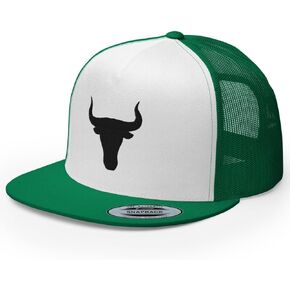 NX Bull Head Rodeo Embroidered Flat Bill Trucker Hat High Crown Snapback Western Country Cowboy Cowgirl Hat in Saudi Arabia