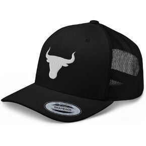 NX Bull Head Rodeo Embroidered Trucker Hat Curved Bill Mid Crown Snapback Western Country Cowgirl Cowboy Cap in Saudi Arabia