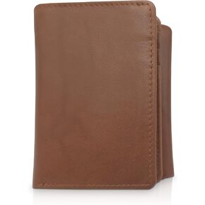 Premium Wallet for Men Genuine-Leather RFID Blocking Trifold Stylish Wallet With Easy-View I.D. Window, 2 Cash Pockets, and 12 Card Slots + Additional Storage (Black) in Saudi Arabia