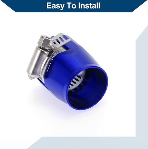 AN14 Hose Finisher Clamp/Rubber Hoses End Finisher for Oil Fuel Tube/Durable Aluminum Alloy/4 Pcs Blue in Saudi Arabia
