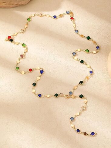 1PC Bar-Chain Necklace for Women, Y-Shaped Chains, Dainty Layered Jewelry, Long Chain Necklace for Prom and Special Occasions, Fashion Accessory for Women's Fashion in Saudi Arabia
