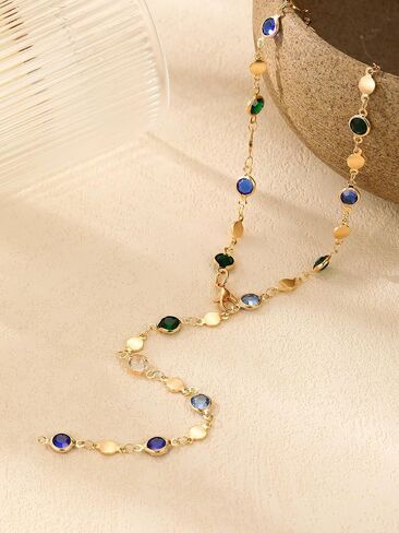 1PC Bar-Chain Necklace for Women, Y-Shaped Chains, Dainty Layered Jewelry, Long Chain Necklace for Prom and Special Occasions, Fashion Accessory for Women's Fashion in Saudi Arabia