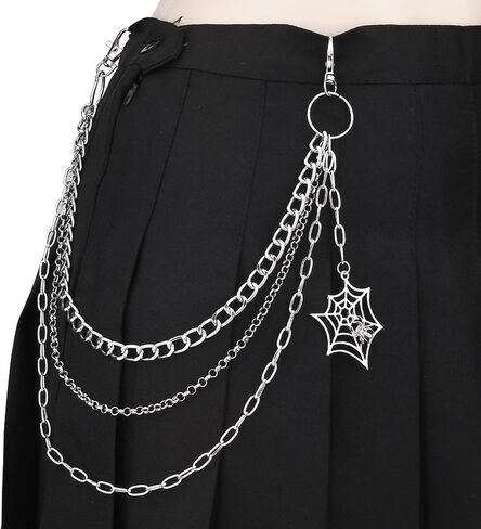 Longita Pants Chain for Men Jean Chains for Women Y2K Star Jean Pocket Chain for Pants Biker Hip Punk Chains Silver Y2K Jewelry for Women Accessory Trendy Fashion for Music Festival Concert Cosplay in Saudi Arabia