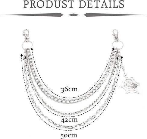 Longita Pants Chain for Men Jean Chains for Women Y2K Star Jean Pocket Chain for Pants Biker Hip Punk Chains Silver Y2K Jewelry for Women Accessory Trendy Fashion for Music Festival Concert Cosplay in Saudi Arabia