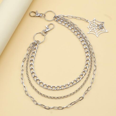 Longita Pants Chain for Men Jean Chains for Women Y2K Star Jean Pocket Chain for Pants Biker Hip Punk Chains Silver Y2K Jewelry for Women Accessory Trendy Fashion for Music Festival Concert Cosplay in Saudi Arabia