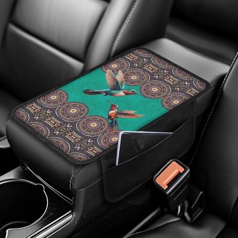 Metal-Like Dog Paw Print Car Armrest Cover Washable Middle Console Cover Scratch-Resistant Armrest Seat Box Cover Protector Auto Armrest Pad Universal for Most Vehicle SUV Truck Car in Saudi Arabia