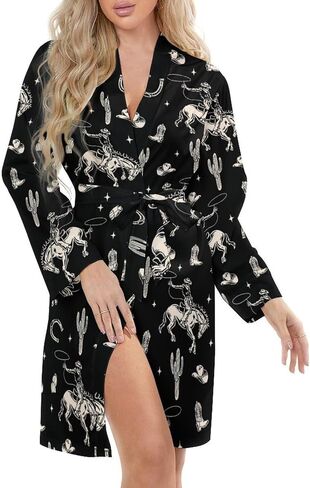 Women's Bridal Robe Long Sleeve Bride & Bridesmaid Kimono Robe with Belt in Saudi Arabia