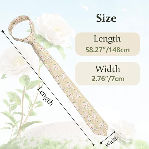 Cotton Floral Ties for Men, 2.76" Skinny Mens Tie Flower Men's Neckties for Wedding Party Prom in Saudi Arabia