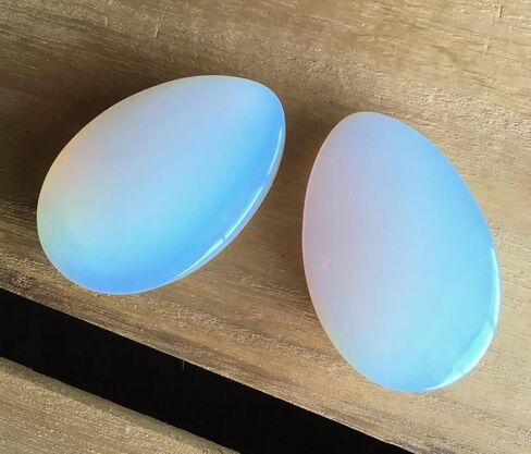 PAIR of Unique Teardrop Opalite Stone Plugs - Opalescent Tear Drop - Gauge - Body Jewelry in Saudi Arabia