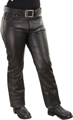 Milwaukee Leather Women's Premium Leather Classic Casual Motorcycle Rider Pants in Kuwait