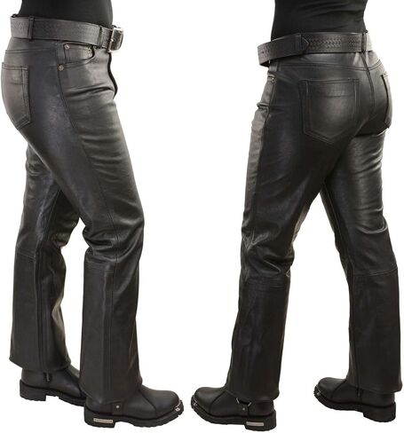 Milwaukee Leather Women's Premium Leather Classic Casual Motorcycle Rider Pants in Kuwait