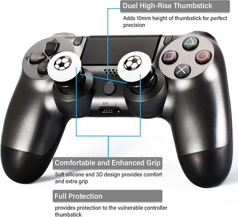 FPS Thumbstick Extender & Printing Rubber Silicone Grip Cover 2 Sets for PS5 Dualsenese & PS4 Controller (Danger of Kanji) in Saudi Arabia