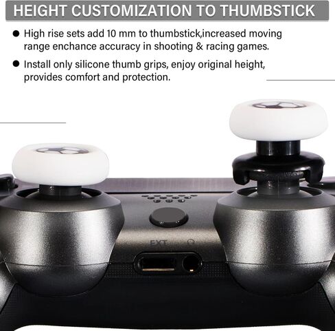 FPS Thumbstick Extender & Printing Rubber Silicone Grip Cover 2 Sets for PS5 Dualsenese & PS4 Controller (Danger of Kanji) in Saudi Arabia