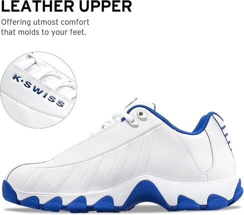K-Swiss Men's ST329 CMF Sneaker, White/Classic Blue, 11 XW in Kuwait