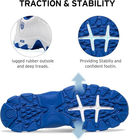 K-Swiss Men's ST329 CMF Sneaker, White/Classic Blue, 11 XW in Kuwait