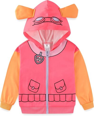Paw Patrol Nickelodeon Skye Girls Up Hoodie مع آذان لطفل صغير وأطفال كبير in Saudi Arabia