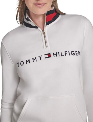 Tommy Hilfiger Women's Fleece Mockneck 1/4 Zip Soft Sweatshirt in Saudi Arabia