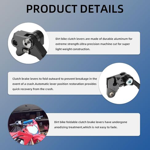 Dirt Bike Foldable Clutch Brake Levers,CNC Clutch Lever Breakaway Levers for CRF150R 07-25/CR80R CR85R 98-07/XR650R 00-06/CR125R CR250R 92-03 Red in Saudi Arabia
